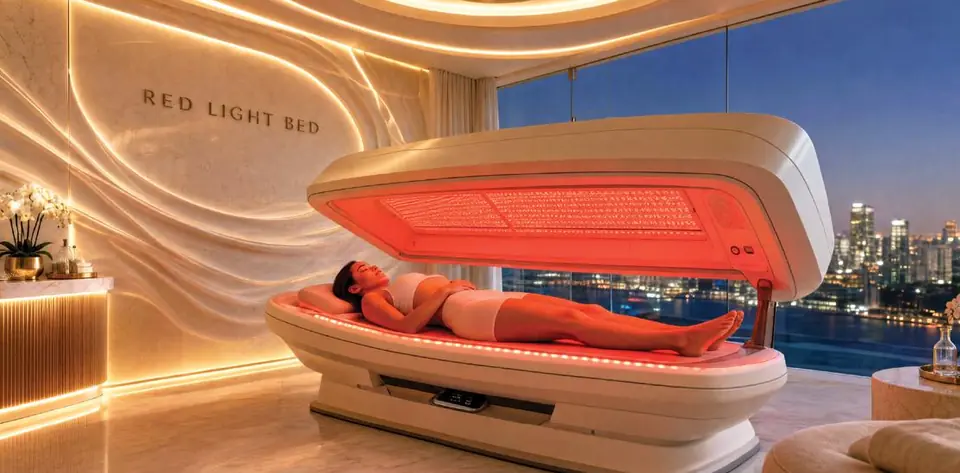 Red light therapy bed